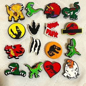 Dinosaur croc charm set